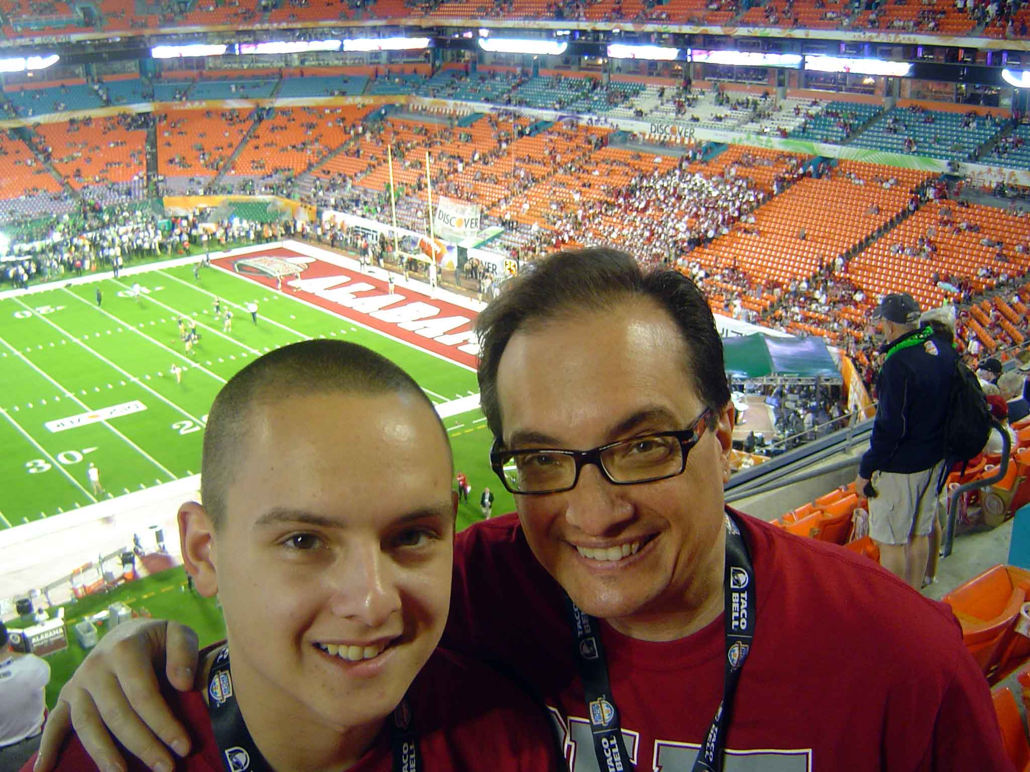 Jeff and Spence at the 2013 BCS Championship Game